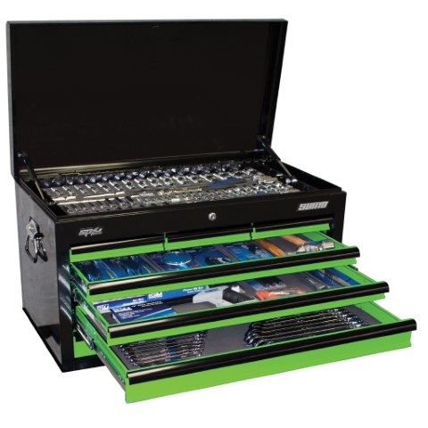 SP - TOOLKIT 376PC METRIC/SAE - BLACK/GREEN 7 DR SUMO 